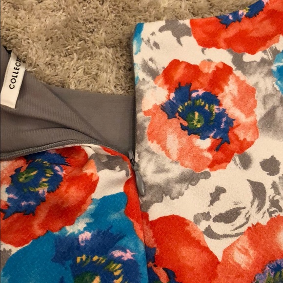 Plus Size Coral Skirt - Pleated Below Knee